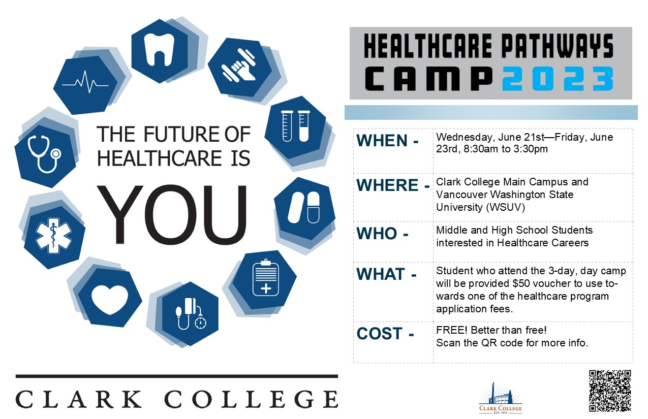 Clark College Healthcare Pathways Camp!